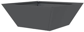 Jardineiras de bowl 5 pcs antracite 40x40x15 cm em aço
