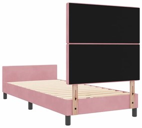 Cama vidaXL Rosa 90x190 cm Veludo
