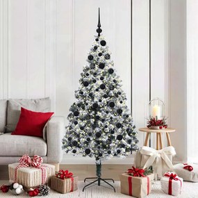 vidaXL Árvore de Natal Artificial Branco 180 cm PVC, Aço e Plástico