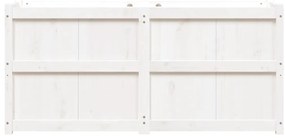 Vaso/floreira de jardim 150x50x70 cm pinho maciço branco