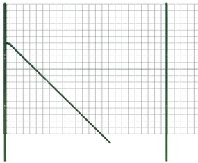 Cerca de malha de arame 1,6x25 m aço galvanizado verde