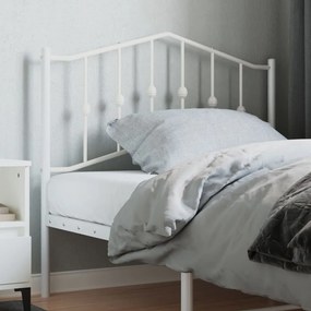 vidaXL Cabeceira de cama 100 cm metal branco