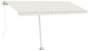 Toldo retrátil manual independente 450x350 cm cor creme