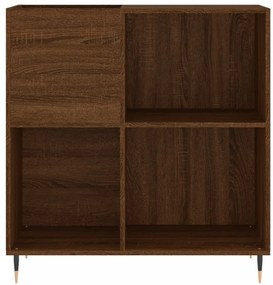 Armário p/ discos 84,5x38x89cm deriv. madeira carvalho castanho