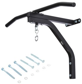 Barra de Elevação para Parede de Aço 2 em 1 Suporte para Saco de Boxe