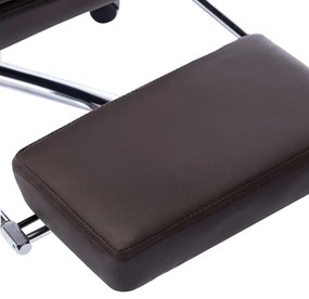 Cadeira de escritório couro artificial castanho