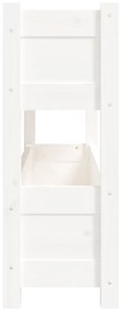 Vaso/floreira 112x25x66 cm madeira de pinho maciça branco