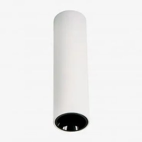 Aplique De Teto Led De Superfície Redondo Ø4 Cm Em Alumínio Luisiana Branco - Preto & Branco Frio 4000k & 3 W & 38º - Sklum