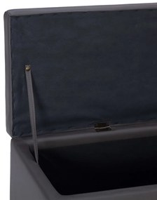 Banco c/ compartim. arrumação 116 cm couro artificial cinzento
