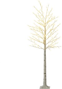 HOMCOM Árvore Cerejeira 180 Luzes LED IP4 Banco Quente Luz Ajustável 3 Modos Decorativa 21,5x21,5x180cm Branco | Aosom Portugal