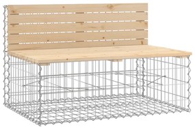 Banco de jardim c/ design gabião 347x71x65,5 cm pinho maciço