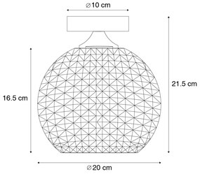 LED Candeeiro de tecto Smart Art Déco latão incl. Wifi A60 - Esfera Art Deco