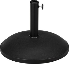 Outsunny Base Redonda para Chapéu de Sol, 25 kg Suporte de Cimento para Postes Ø33 mm Ø38 mm, Ø48 mm Preto | Aosom Portugal
