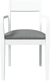 Cadeiras de jantar com almofadões 2 pcs madeira maciça branco