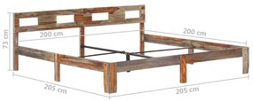 Estrutura de cama sem colchão 200x200 cm madeira maciça