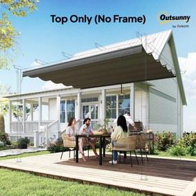 Cobertura para Pérgola 3,5x2,5 m Teto de Substituição Retrátil para Pé