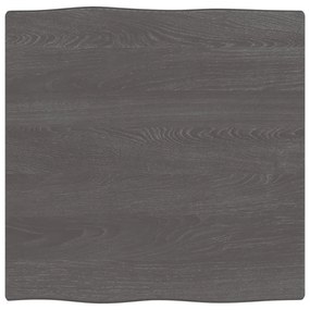364001 vidaXL Tampo de mesa com bordas vivas carvalho tratado cinza-escuro