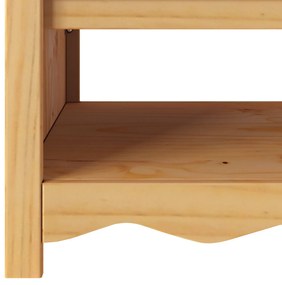 Mesa de Café vidaXL "DRAMMEN" 99x55x45 cm Madeira Sólida de Pinheiro