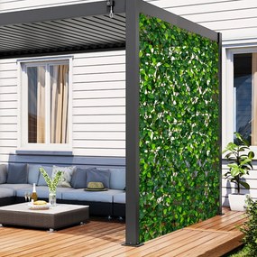 Painel de sebe de hera artificial treliça expansível 180 x 90 cm para privacidade para varanda, jardim, salgueiro verde