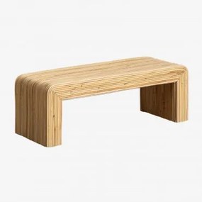 Mesa De Centro Retangular Em Ratán (100x35 Cm) Mekides Natural - Sklum