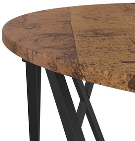 Mesa de Centro vidaXL Madeira Velha 80x80x42 cm em Madeira de Engenhar