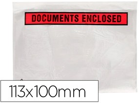 Envelope Autoadesivo Q-Connect Porta Documentos Multilingue113x100 mm Sem Janela Pack de 100 Unidades