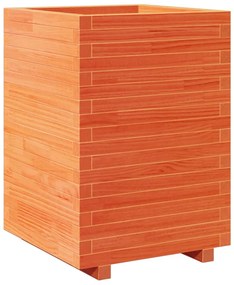Vaso/floreira de jardim 50x50x72,5 cm pinho maciço castanho mel