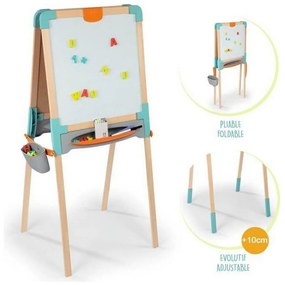 Quadro de Dupla Face Smoby Madeira Dobrável 2 em 1 Altura ajustável