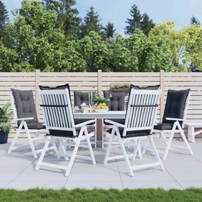 vidaXL Almofadões para cadeiras altas de jardim 6 pcs tecido antracite