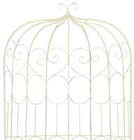 Banco de jardim 95 cm ferro antigo branco