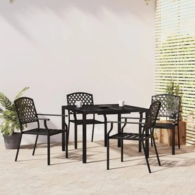 vidaXL 5 pcs conjunto de jantar para jardim aço antracite