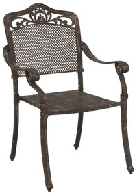 cadeiras de jardim vidaXL 2 pcs em alumínio fundido bronze