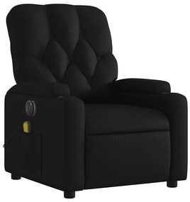 Poltrona massagens reclinável elétrica couro artificial preto