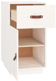 Armário de secretária 40x50x75 cm pinho maciço branco