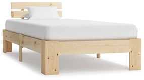 vidaXL Estrutura de cama 90x200 cm pinho maciço