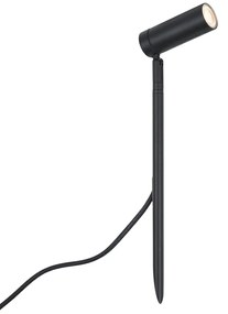 Foco de jardim preto 40cm incl. LED ajustável IP65 incl. cabo e ficha - Carl Moderno