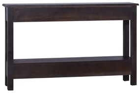 Mesa consola 120x30x75cm mogno maciço castanho café preto-claro