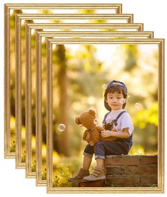 vidaXL Molduras para parede 5 pcs 40x50 cm MDF dourado