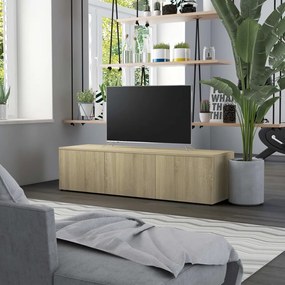 vidaXL Móvel de TV 120x34x30 cm derivados de madeira carvalho sonoma