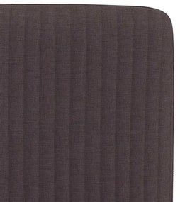 Cadeiras de jantar 2 pcs tecido castanho-escuro