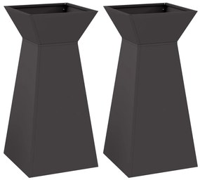 Suporte para Plantas Preto Plástico 35 x 35 x 73 cm