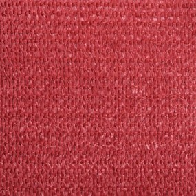 Para-sol estilo vela 160 g/m² 6x6 m PEAD vermelho