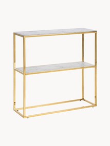 Shelf Unit Aruba with Marble Look Glass Shelves