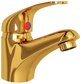 Torneira misturadora de lavatório 13x10 cm dourado