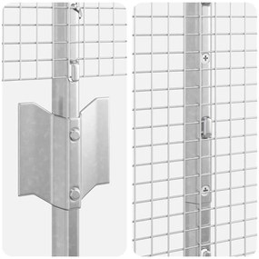 Conjunto de Cerca de Arame de Galinha Conjunto de 2 Aço Galvanizado