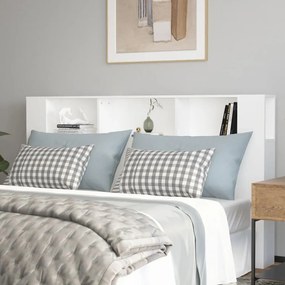 vidaXL Armário de cabeceira 180x18,5x104,5 cm branco