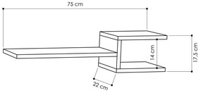 Estante City – Nogueira – 64,6 cm x 170 cm x 24,2 cm