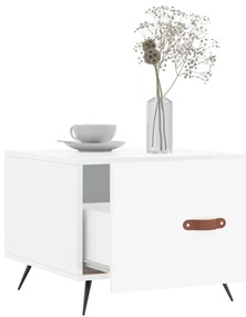 Mesas de centro 2 pcs 50x50x40 cm branco brilhante