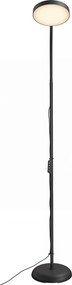 Candeeiro de pé LED com regulador de intensidade 22 x 22 x 170 cm, candeeiro de leitura giratório a 360°, para sala de esta, preto