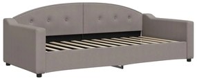 Sofá-cama c/ gavetão/gavetas 90x200 cm tecido cinza-acastanhado